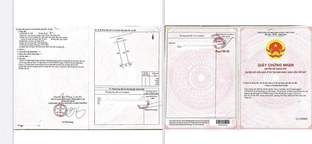 Chính chủ  bán 2 nền đẹp khu dân cư an thuận (dự án victoria)