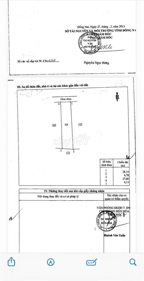 Bán đất Tân Phong Biên Hòa 179m2 nở hậu, đường nhựa 6m, giá 4.6 tỷ
