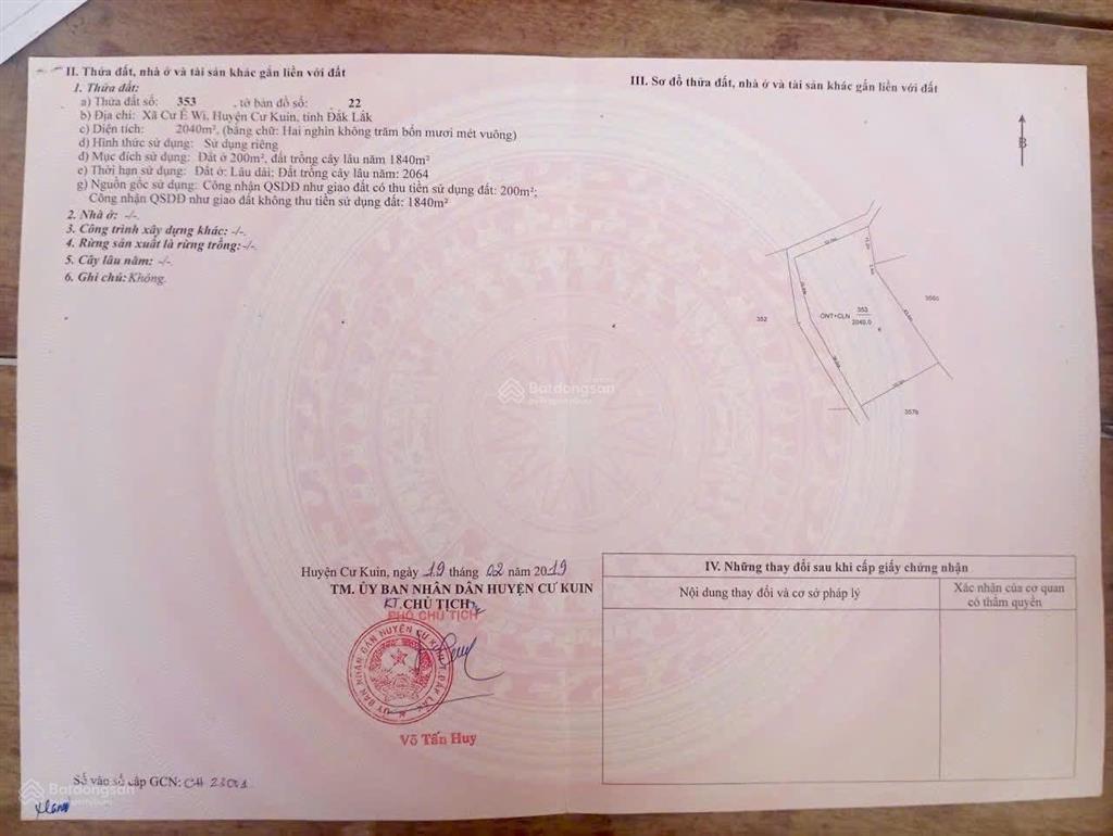 Ea ning cưkuin dt 26*30m sẵn 75m2 thổ cư đường bê tông kdc đông thuận tiện giao thông giá chỉ 6xxt