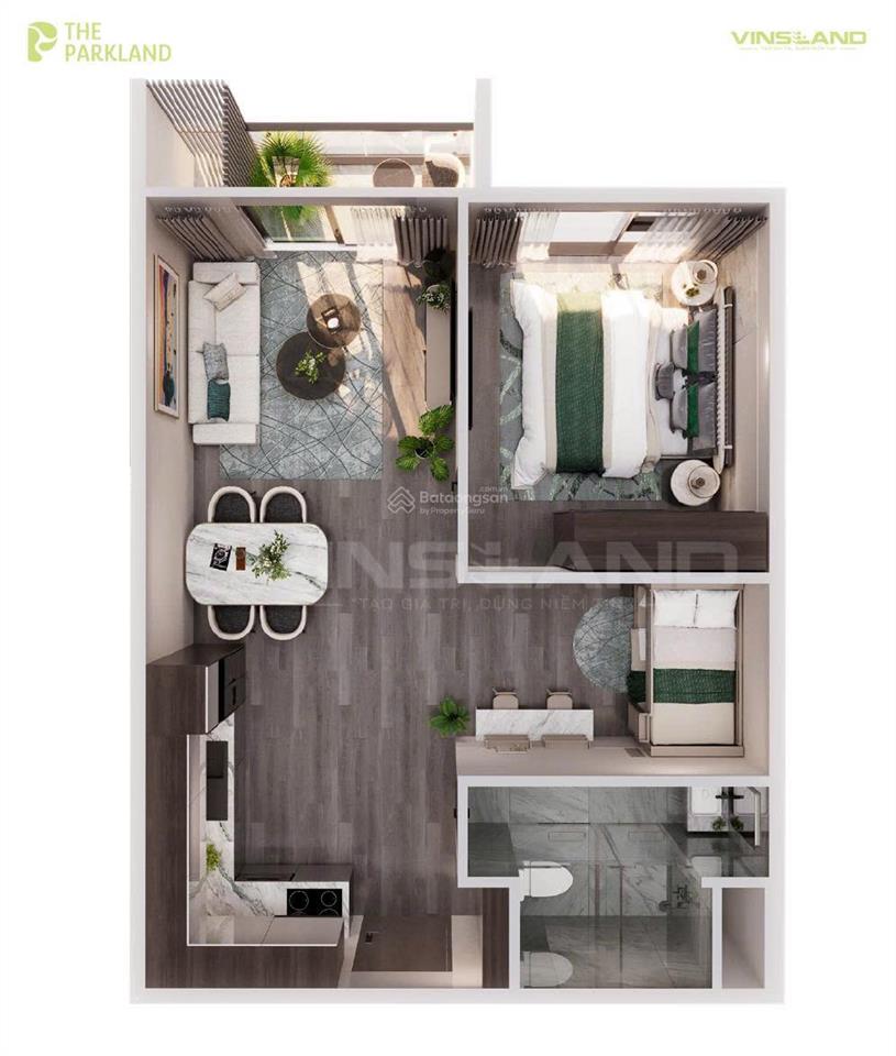 Độc nhất vô nhị 1pn rẻ như căn studio 2.54tỷ  đông bắc view công viên ngắm pháo hoa the parkland