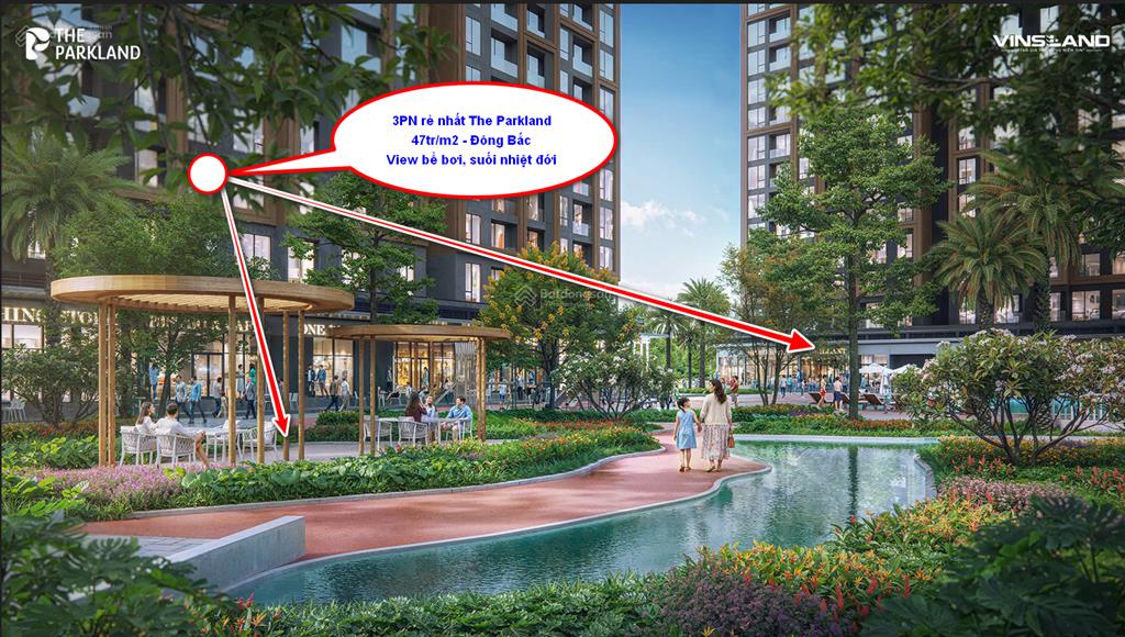 Em hà đảm bảochỉ 47tr/m2đây là 3pn rẻ nhấtchỉ bằng căn 2pnđông bắcview công viênthe parkland