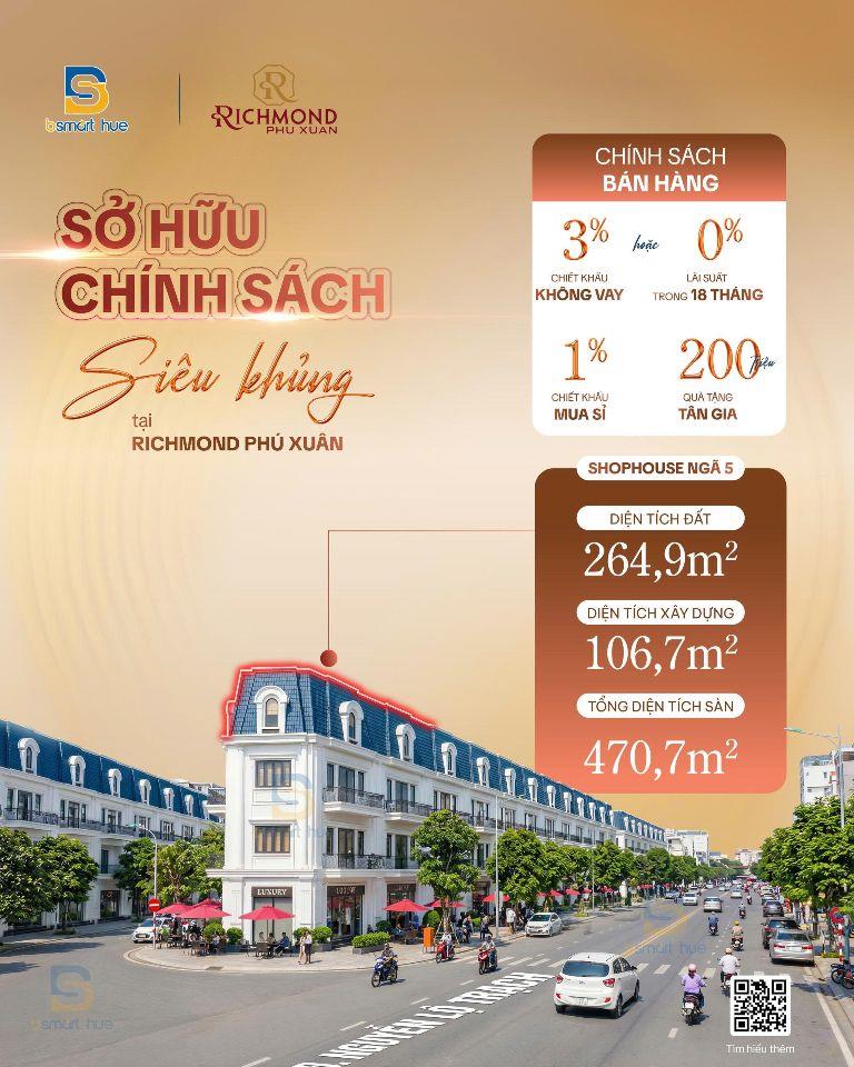 RichMond Phú Xuân City khu đô thị Đẳng Cấp nhất Thành Phố Huế chỉ với 2tỷ4