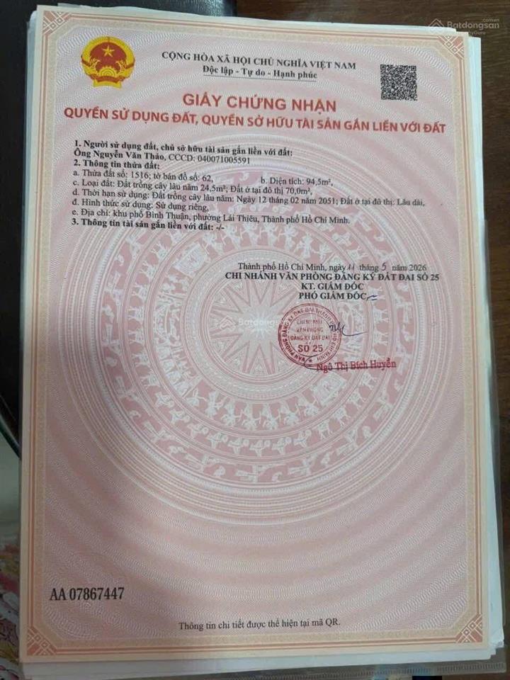 Bán nhà cấp 4 hẻm xe hơi tại bình nhâm giá 2ty5