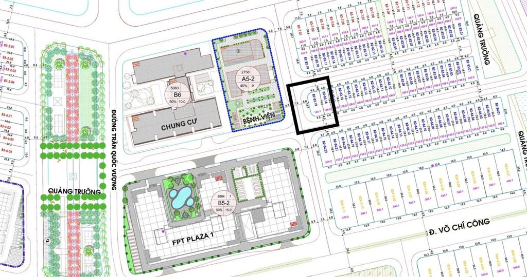 Góc 3 mặt tiền siêu vip đối diện 2 tòa chung cư fpt plaza 1, 5. trường green  giá thương lượng
