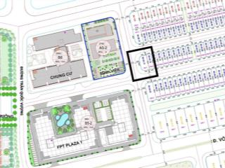 Góc 3 mặt tiền siêu vip đối diện 2 tòa chung cư fpt plaza 1, 5. trường green  giá thương lượng