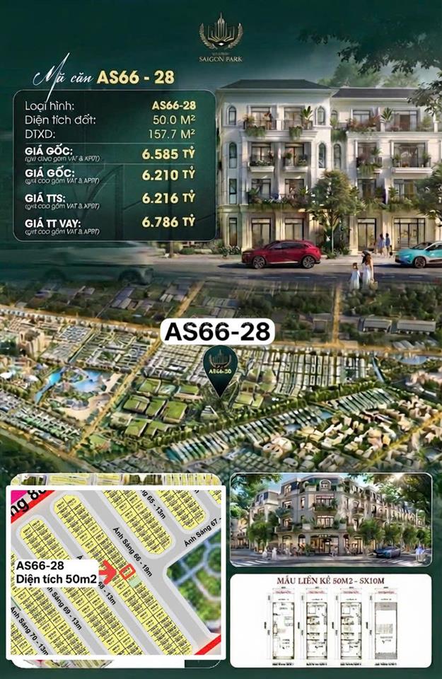 Bán nhà phố liền kề, đường rộng 14m, diện tích 50m2, sẵn 3.5 tâm, ngay sân golf léman hóc môn