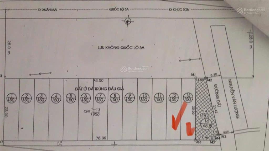 Bán 02 lô đất lền kề đấu giá mặt quốc lộ 6a, chương mỹ, hà nội, 150m2 full thổ x mtiền 6mn