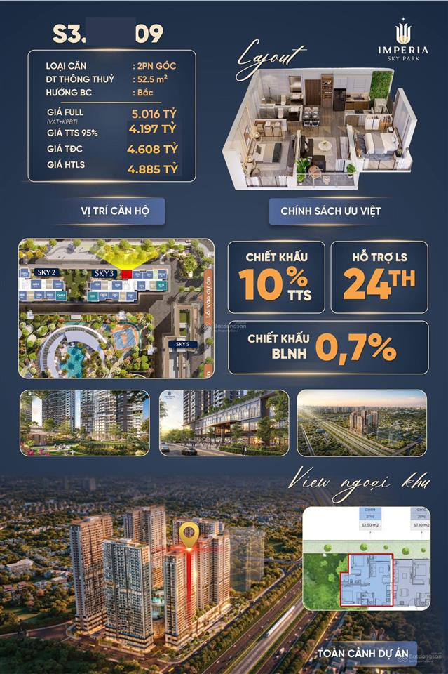 Giá tốt căn hộ 2pn2wc giá tham khảo tốt trong khu vực dự án, tts 4,197 tỷ ký trực tiếp cđt