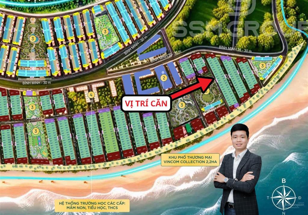 Biệt thự song lập view vườn hoa, ngay sát biển, dt 162m2, giá sau chiết khấu 11,031 tỷ