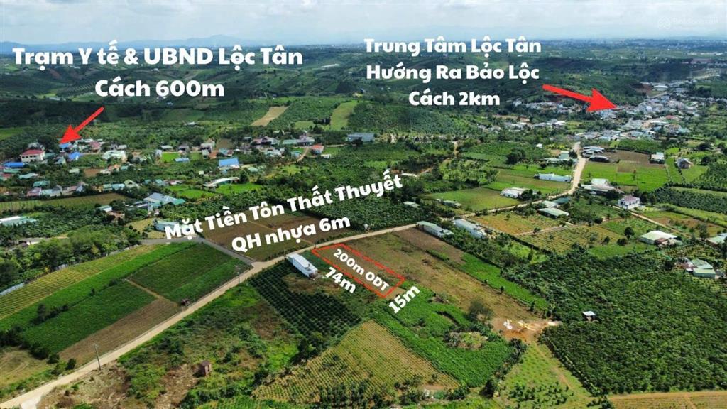 Đất phường 2 1027m2 có sẵn 200m2 thổ  ngang 15m đất bằng phẳng đẹp  giá 3,5ty làm nhà nhắn em