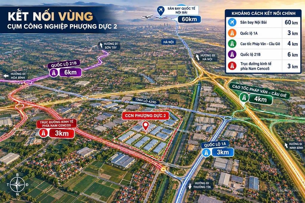 Cơ hội đầu tư nhà xưởng tại cụm công nghiệp phượng dực 2  phú xuyên, hà nội!  0963 689 ***