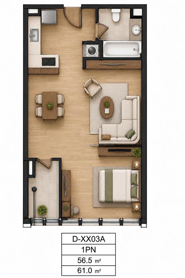 1 phòng ngủ 61m2 view trực diện hồ điều hòa & công viên long biên 21ha tầm view xanh vĩnh cửu