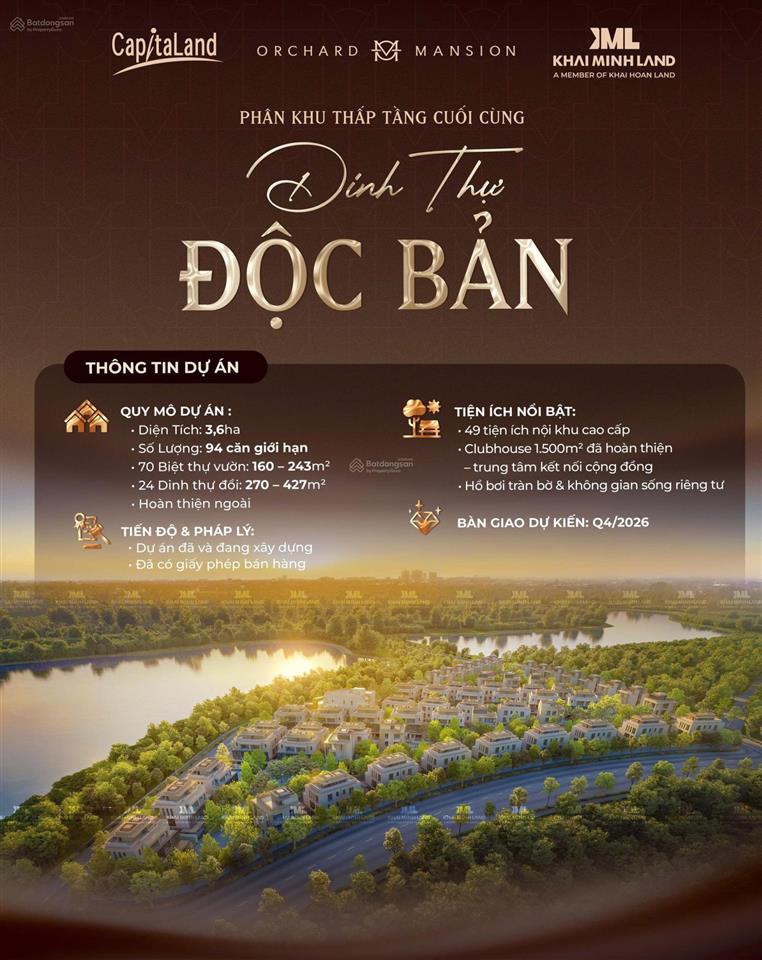 Trực tiếp capital land dinh thự độc bản orchard mainson   0919 070 ***