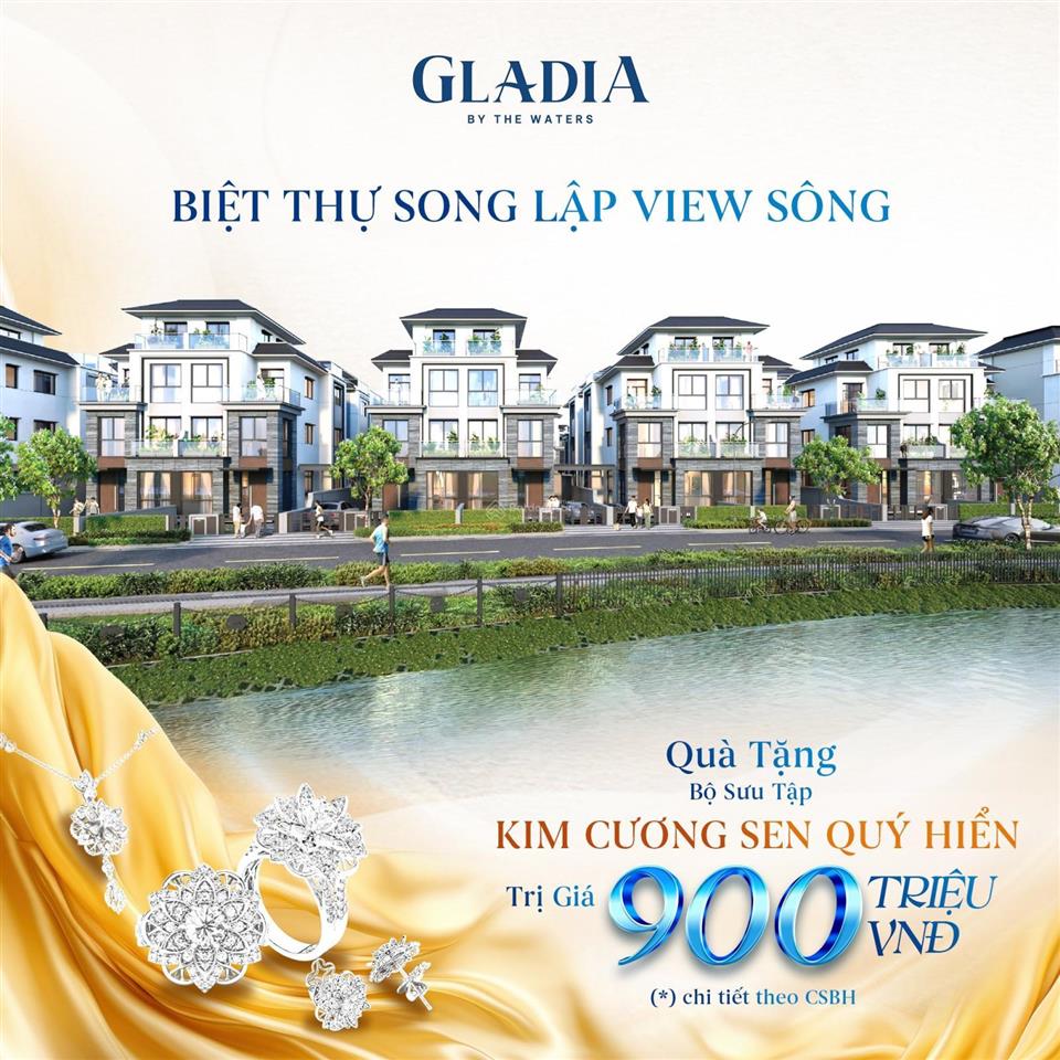 Trực tiếp chủ đầu tư khang điền  nhà phố liền kề, biệt thự gladia mt võ chí công  0919 070 ***