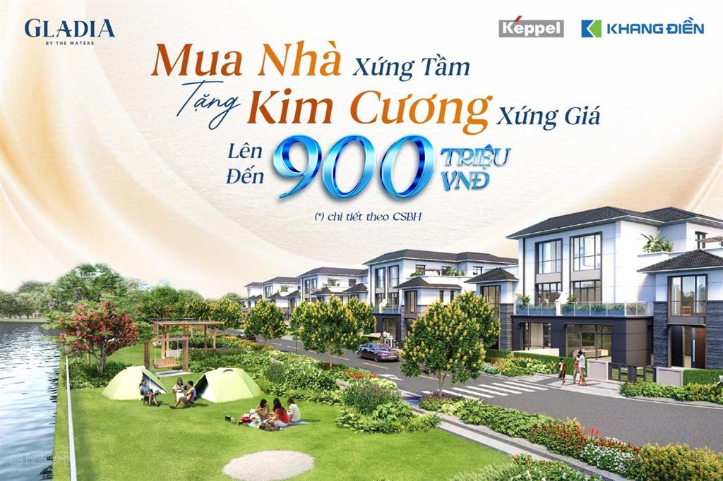 Trực tiếp chủ đầu tư khang điền  nhà phố liền kề, biệt thự gladia mt võ chí công  0919 070 ***