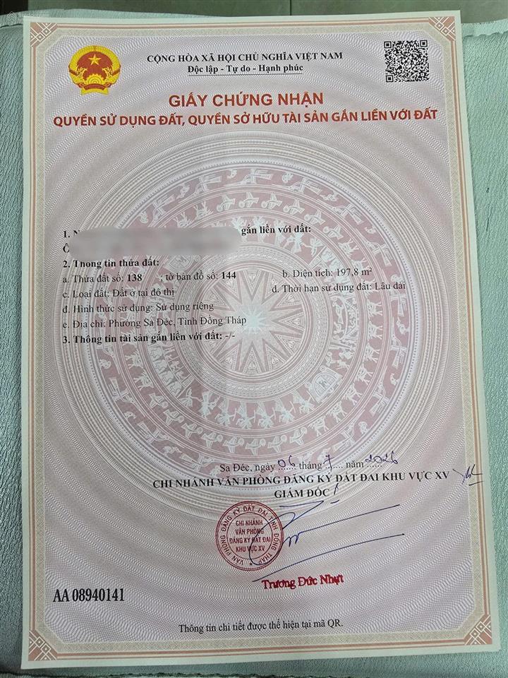 Bán đất mặt tiền nguyễn tất thành (gần ngã 3 hồ tùng mậu) kế masage life