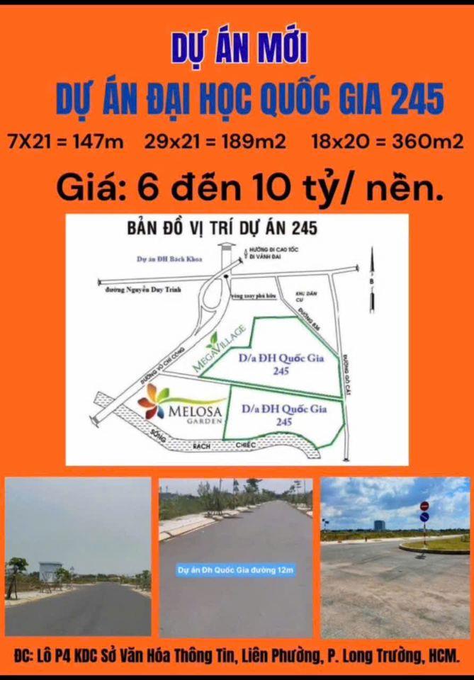 Bán đất nền KDC Sở Văn Hóa Thông Tin, Quận 9. Sổ đỏ, khu vực lý tưởng để ở và đầu tư.