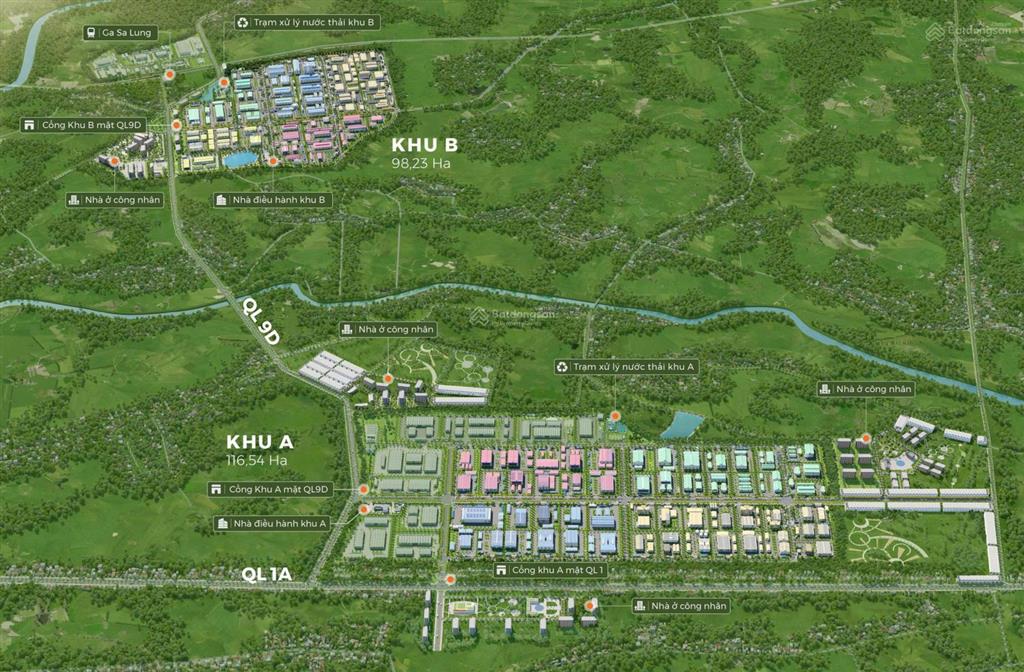 Chính thức cho thuê đất kcn tây bắc hồ xá (quảng trị)  mặt tiền ql1a & ql9d, vị trí vàng logistics