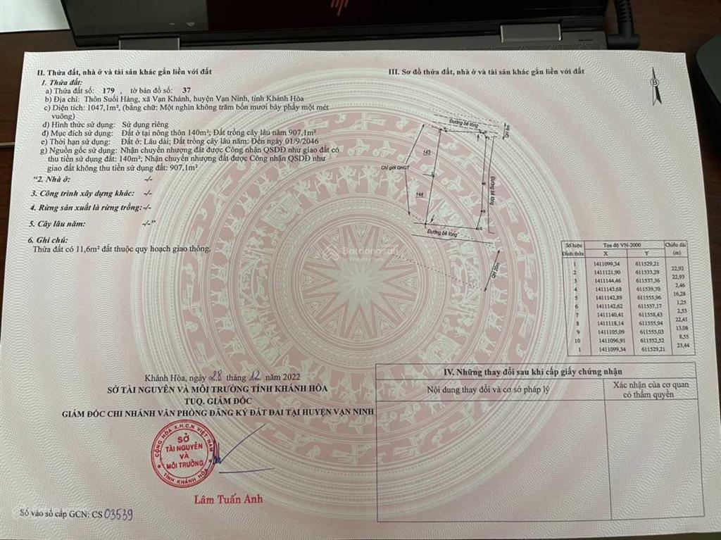 Chính chủ bán siêu phẩm 3 mặt đường nhựa 20m tại phân khu 8 khu kinh tế vân phong.  0947 066 ***