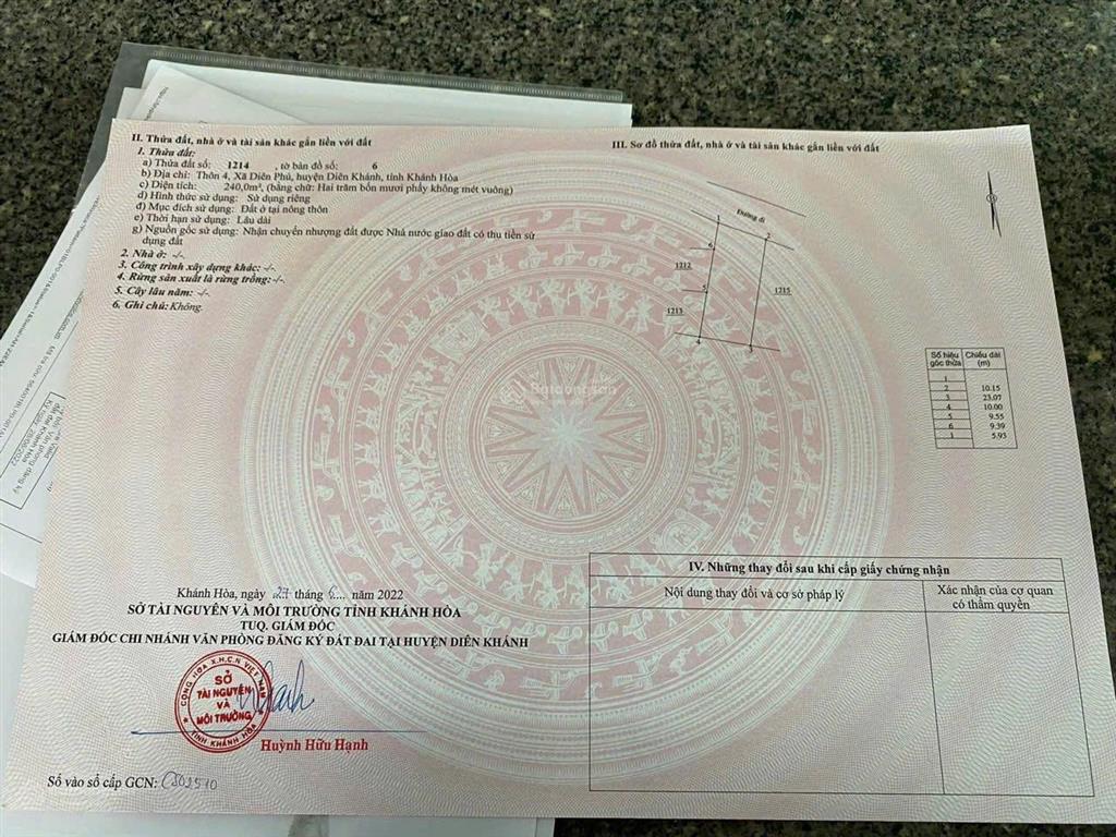 Cần chuyển nhượng nhanh lô đất diên phú 240m2 giá 2 tỷ 150tr