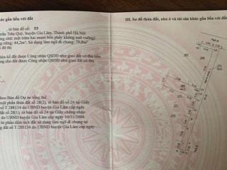 Chính chủ cần bán 44.2 m2 đát gia lâm, giá chỉ 6.6 tỷ,  0985 865 ***