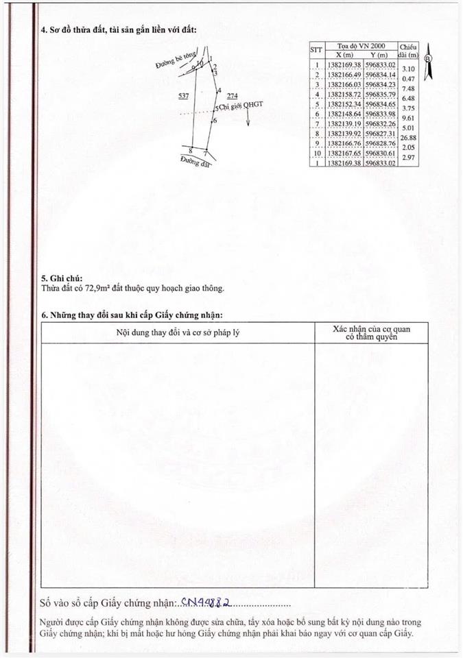 Chính chủ cần bán đất sau chợ phước đa, sổ sẵn, thổ cư