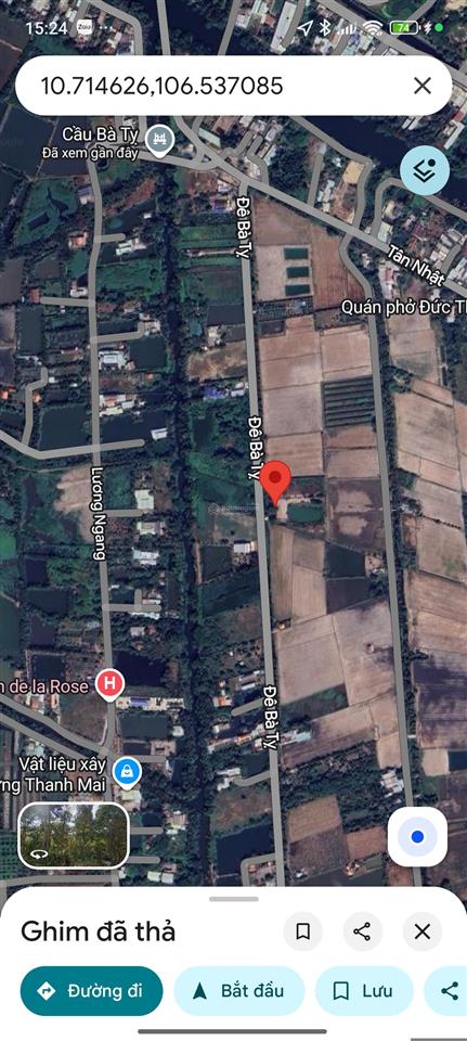 Bán đất vườn, mặt tiền bà tỵ, giá đầu tư
