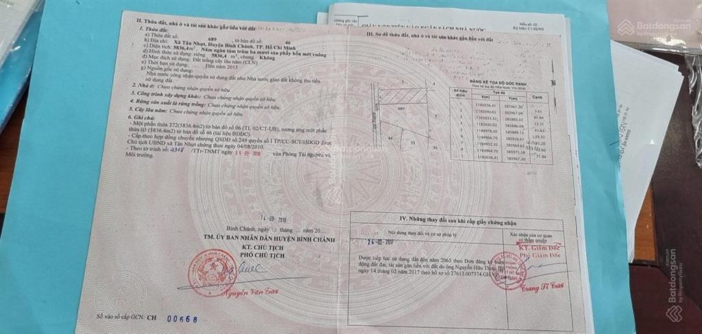 Bán đất vườn, mặt tiền bà tỵ, giá đầu tư