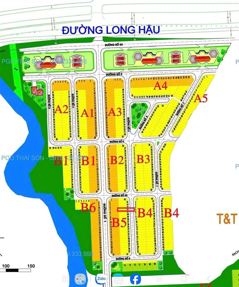 Bán đất 100m2(5x20) đường số 5 cách trung tâm thương mại chỉ 300m giá 2 ty 600 tr nền sạch đẹp