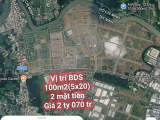 Bán đất nền 2 mặt tiền trước sau dt 100m2(5x20) trên đường số 14 rộng 13m. giá chỉ 2 ty 070 tr
