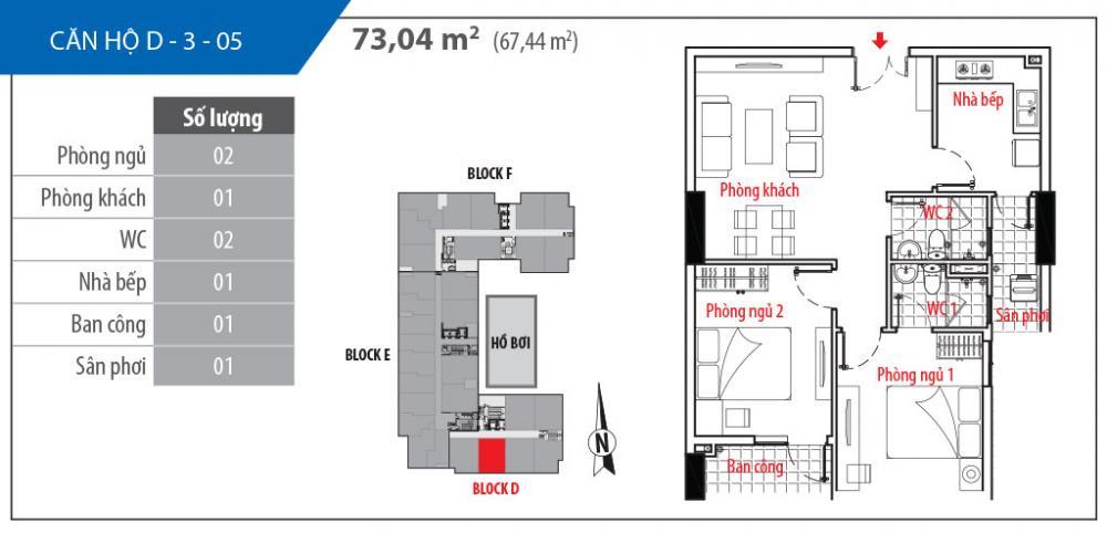 Chính chủ bán căn hộ 78m2. giá 5,3 tỷ còn thương lượng