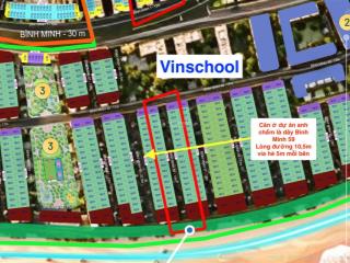 Bình minh 59 đường rộng 20,5m lối vào trường vinschool và bãi tắm. chi tiết căn 0976 758 ***
