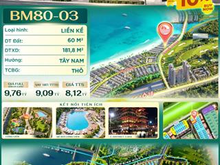 Bm8003 liền kề 60m mặt vườn hoa cạnh đại lộ apollo 9,7 tỷ chiết khấu còn 5,5 tỷ  0976 758 ***