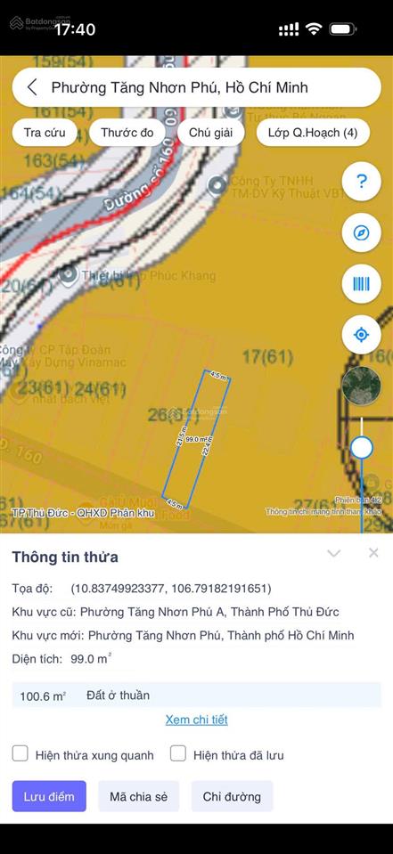 Chính chủ gửi lô đất 100 mét vuông hẻm xe hơi đường thông, p. tăng nhơn phú, hcm.