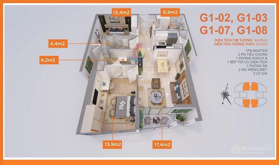 Hiếm  6 tỷ căn 2pn + 1 85m2 cc le grand jardin sài đồng, sổ đỏ sẵn, nhà mới.  0969 512 ***