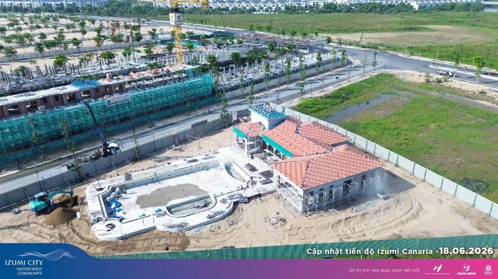 Suất ngoại giao, mặt tiền công viên 5000m2. biệt thự song lập izumi canaria. dt 12x20,5. chỉ 16ty