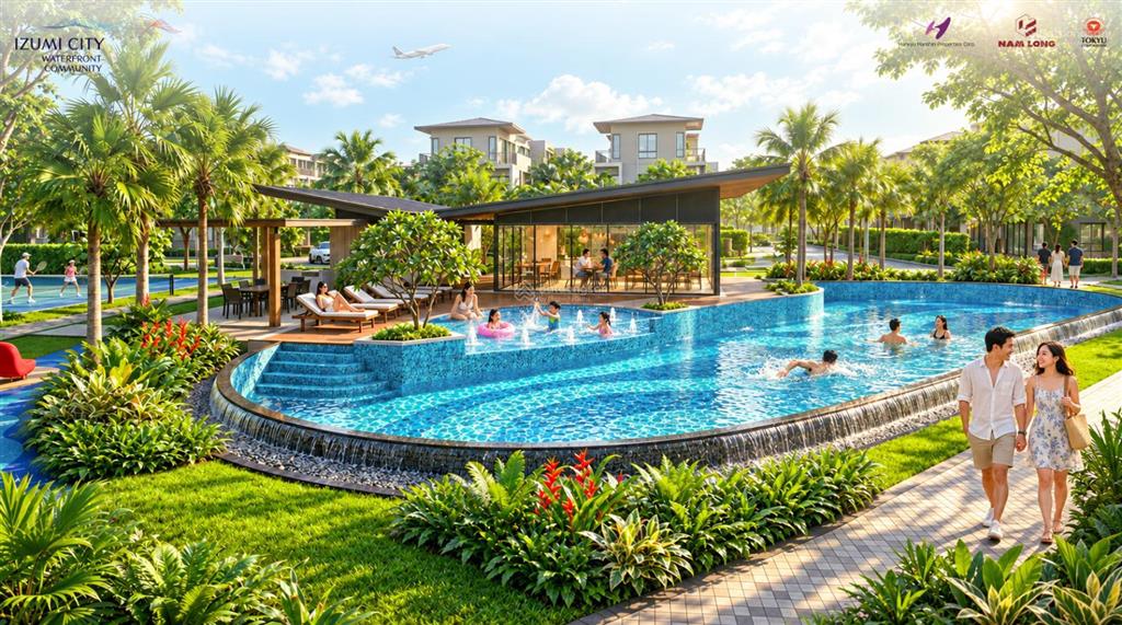 Chỉ 49tr/m2  nhà phố vườn 3 tầng izumi city, sân vườn, gara ô tô ngay trong nhà, sổ hồng sẵn sàng