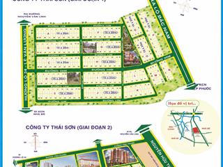 Bán đất nền dự án khu dân cư thái sơn nhà bè giá 63 tr/m2 dt 250 m2 đường 12m hướng bắc