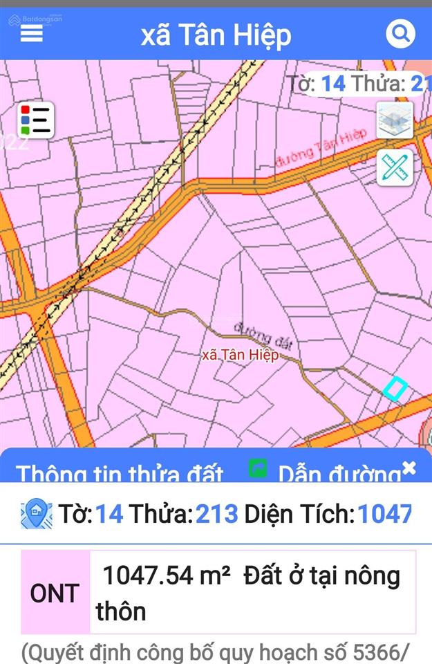 Tôi là chính chủ bán 1200m2 đất (29mx42m), giá 3tỷ6, sổ hồng riêng xã tân hiệp, long thành, đn