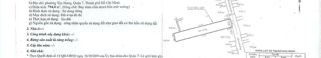 11x74.5m, 794m² full thổ, giá đầu tư 75 tr/m² hẻm 12m trần xuân soạn