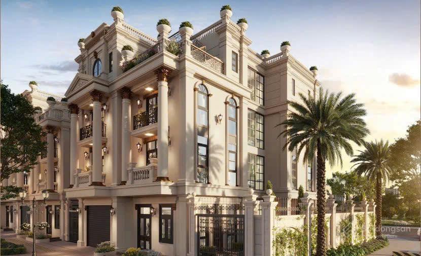 Biệt thự đơn lập 400m2 view sân golf long biên sẵn sổ đỏ khu compound