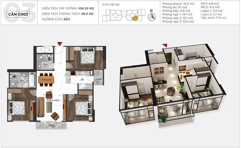 Chính chủ bán gấp căn 3pn đẳng cấp 91m2 tại sunshine city s2. view sông hồng. sổ đỏ trao tay