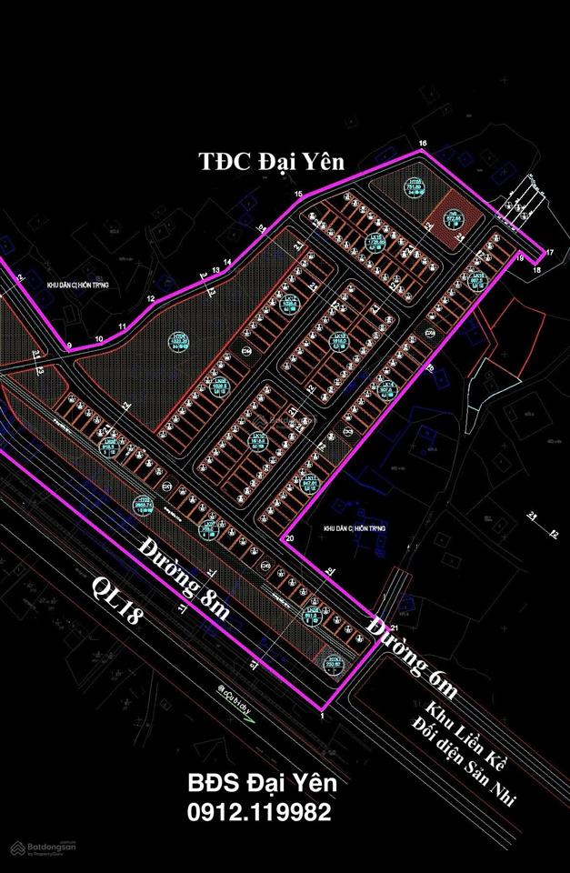Đất tái định cư đại yên  dự án vin hạlongxanh  lô góc đẹp 93.5m2 chỉ ~ 2.4 tỷ