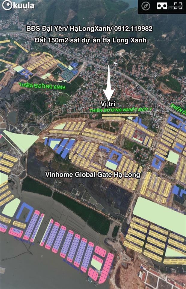 Đất dân 150m2 đại yên, sát bên cạnh dự án vinhomes hạ long xanh