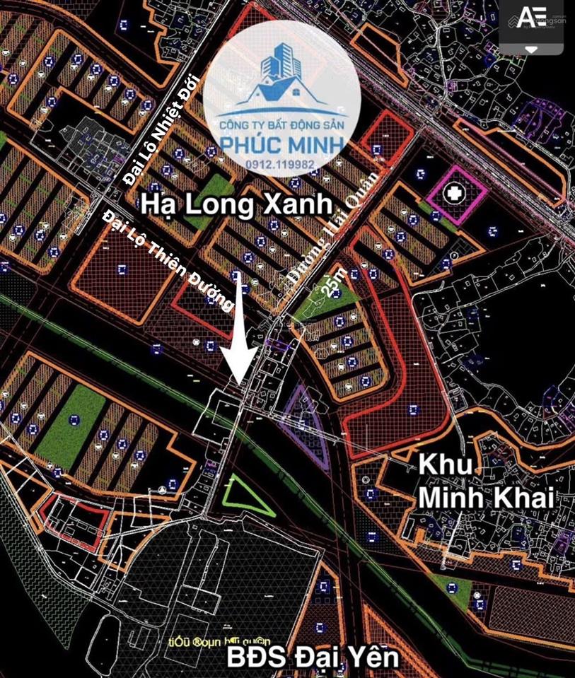 Đất 150m2 bám mặt đường rộng 25m của vinhomes hạ long xanh tại đại yên, tuần châu