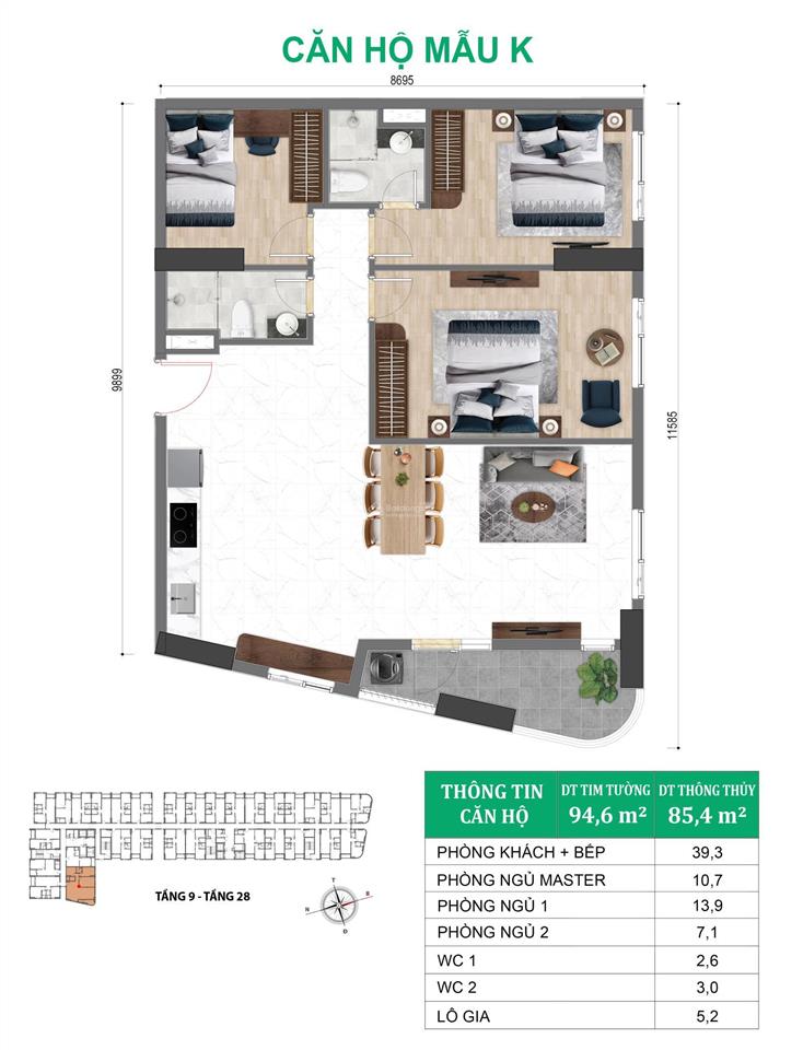 Căn hộ vip nhất, lớn nhất khu bcons city, 94m2  4,6 tỷ. chiết khấu ngay 245 triệu, ký hđ với cđt