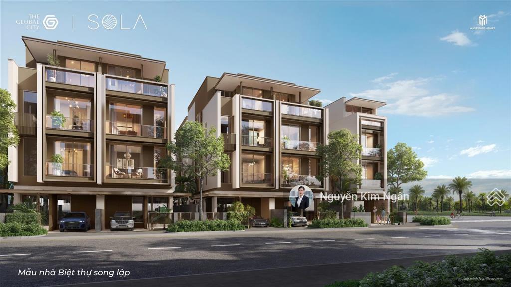 Kim ngân  bán biệt thự song lập 152m2 giá 57,5 tỷ allin sola