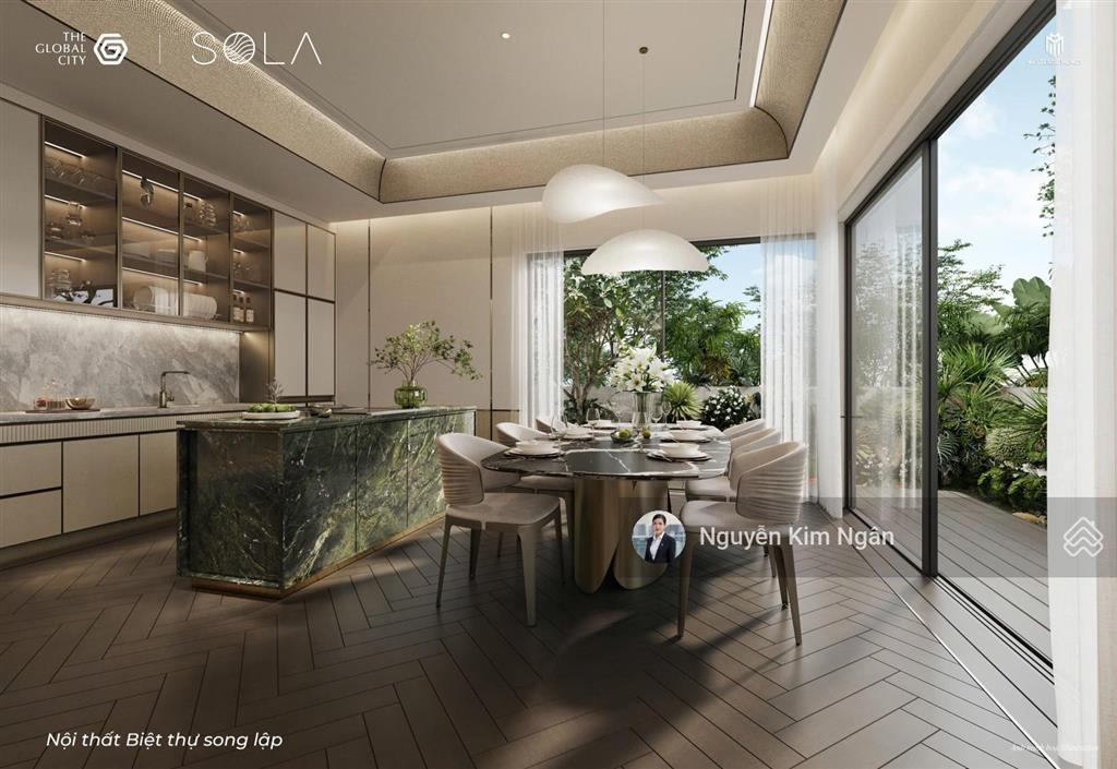 Kim ngân  bán biệt thự song lập 152m2 57,5 tỷ sola