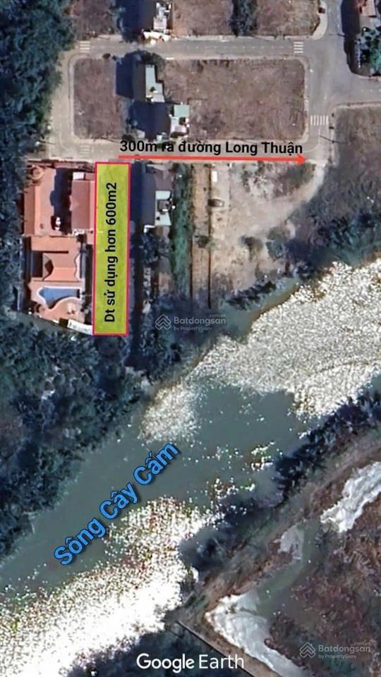 Bán nền đất xây biệt thự có sẵn 220m thổ cư, giáp sông, khu dân cư. cách vinhome 3km giá tốt
