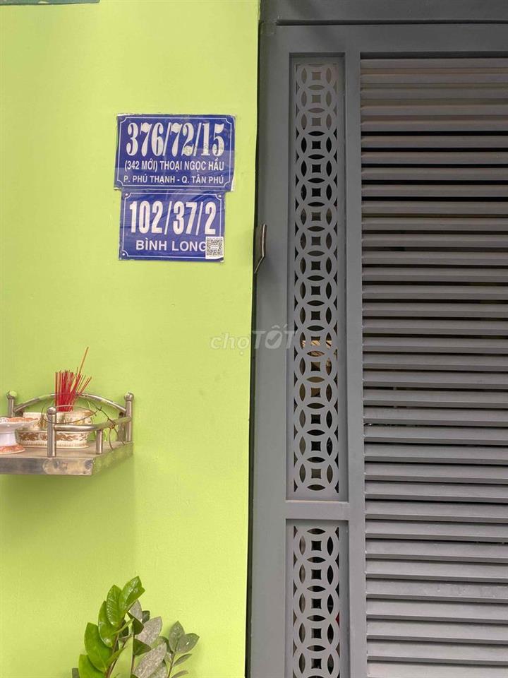 Phòng trọ MT hẻm 342 Thoại Ngọc Hầu phường Phú Thạnh quận Tân Phú